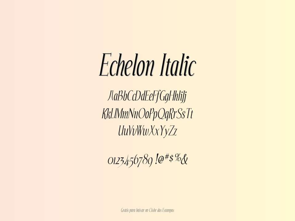 Fonte Echelon Italic Grátis Para Baixar