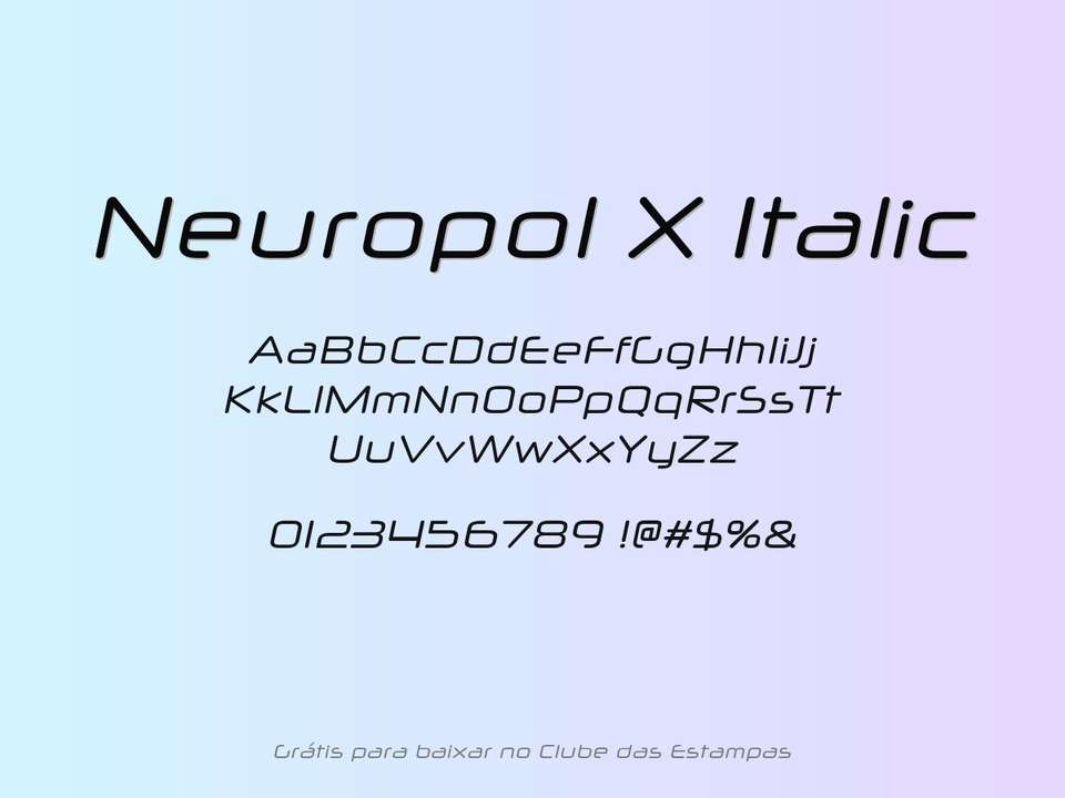 Fonte Neuropol X Italic Grátis Para Baixar
