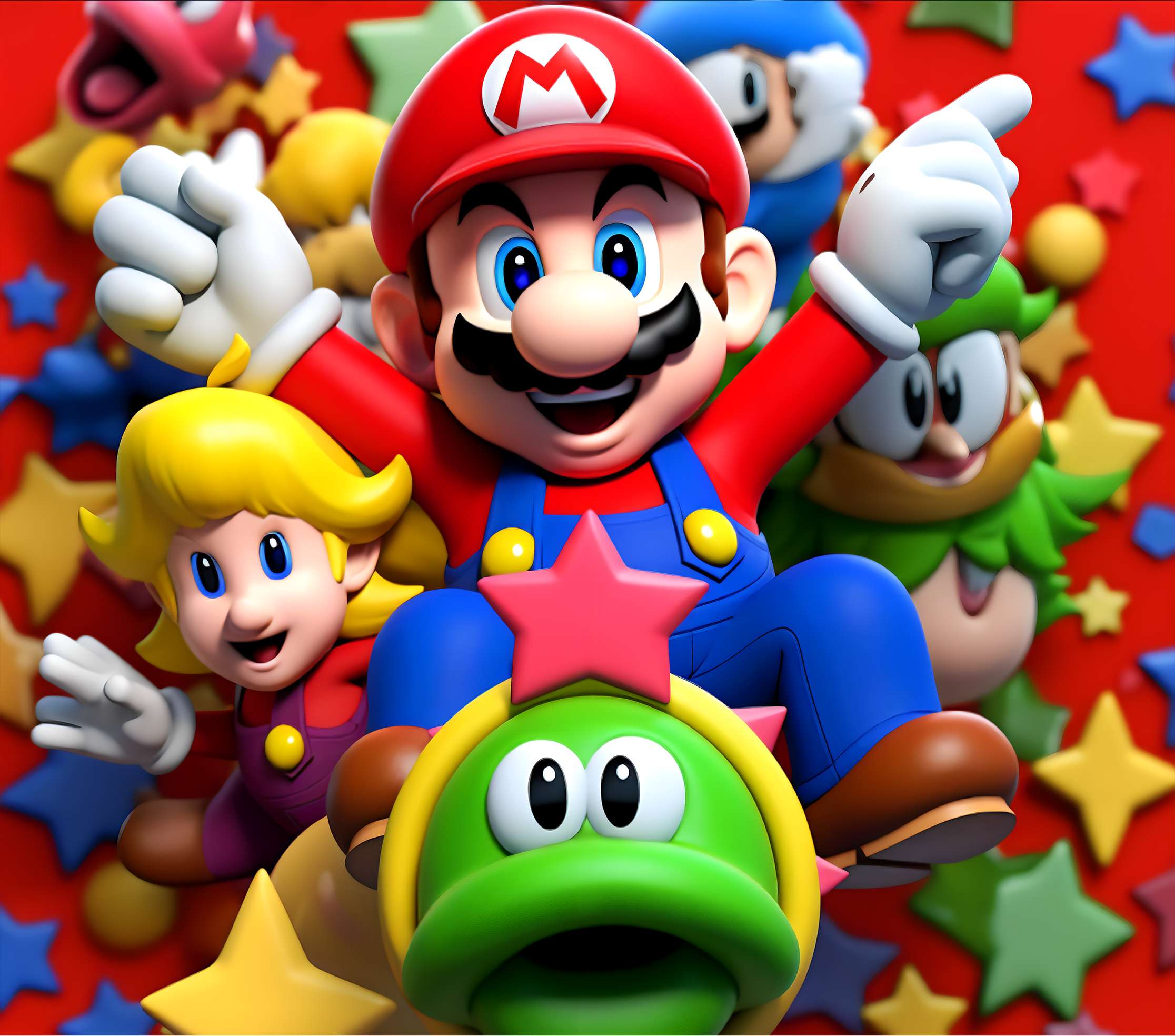Super Mario E Amigos Em Estilo Cartoon Video Games Png Arte Para Caneca Grátis Pra Baixar
