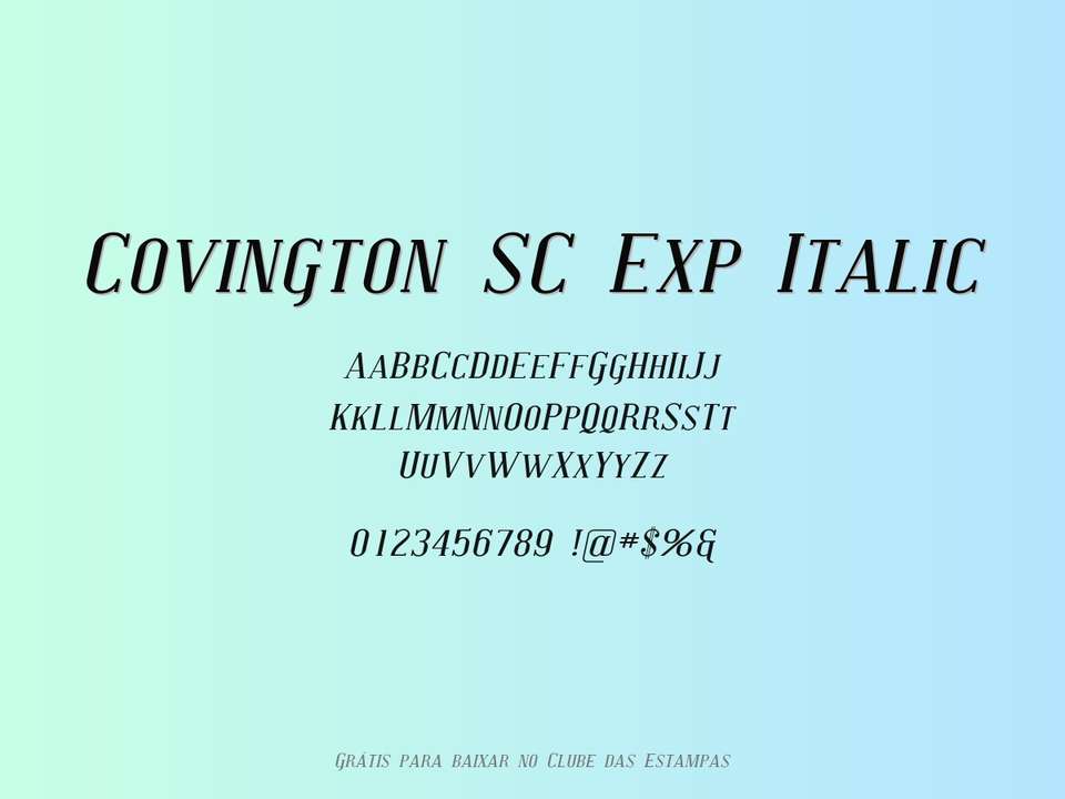 Fonte Covington Sc Exp Italic Grátis Para Baixar