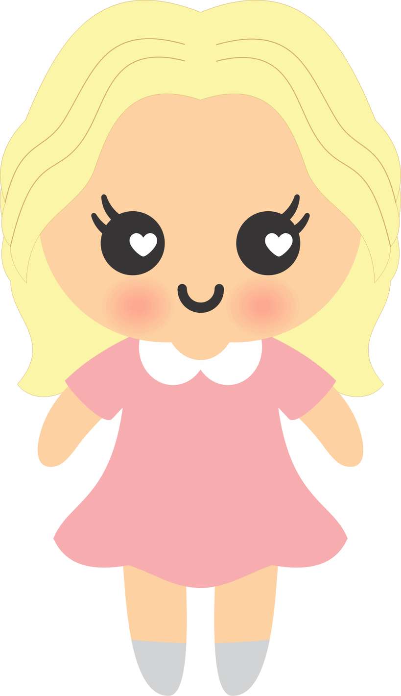 Boneca Loira Desenho Animado Personagem Png Grátis Para Baixar
