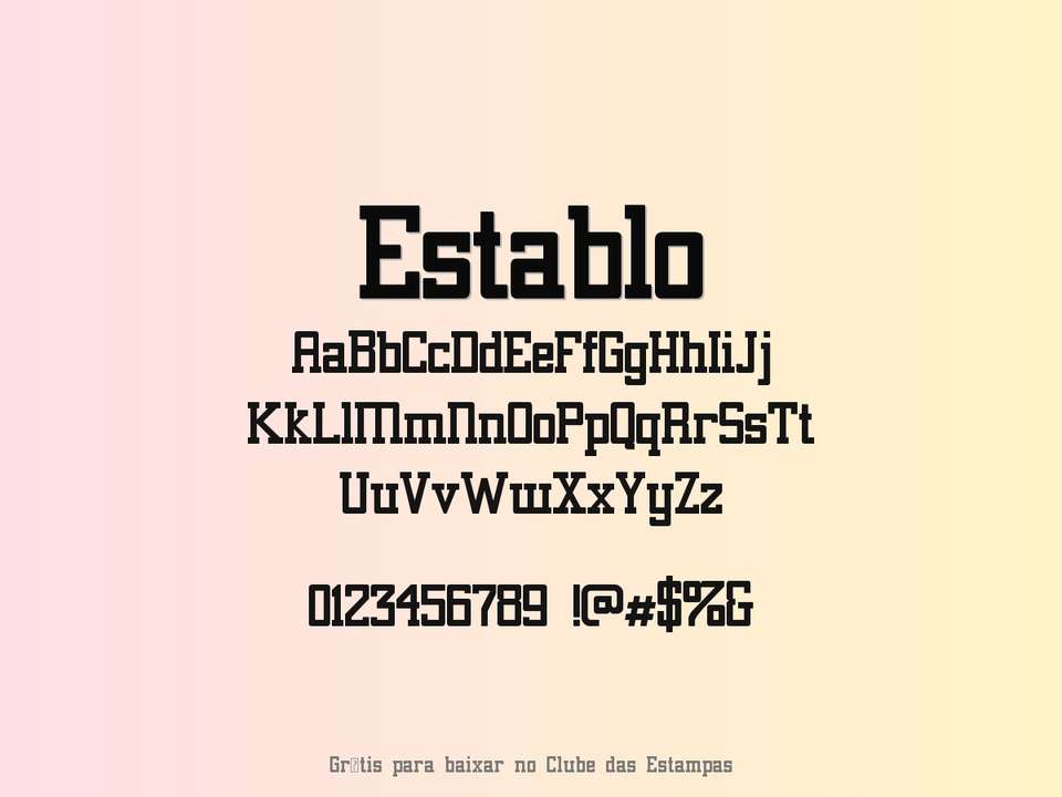 Fonte Establo Grátis Para Baixar
