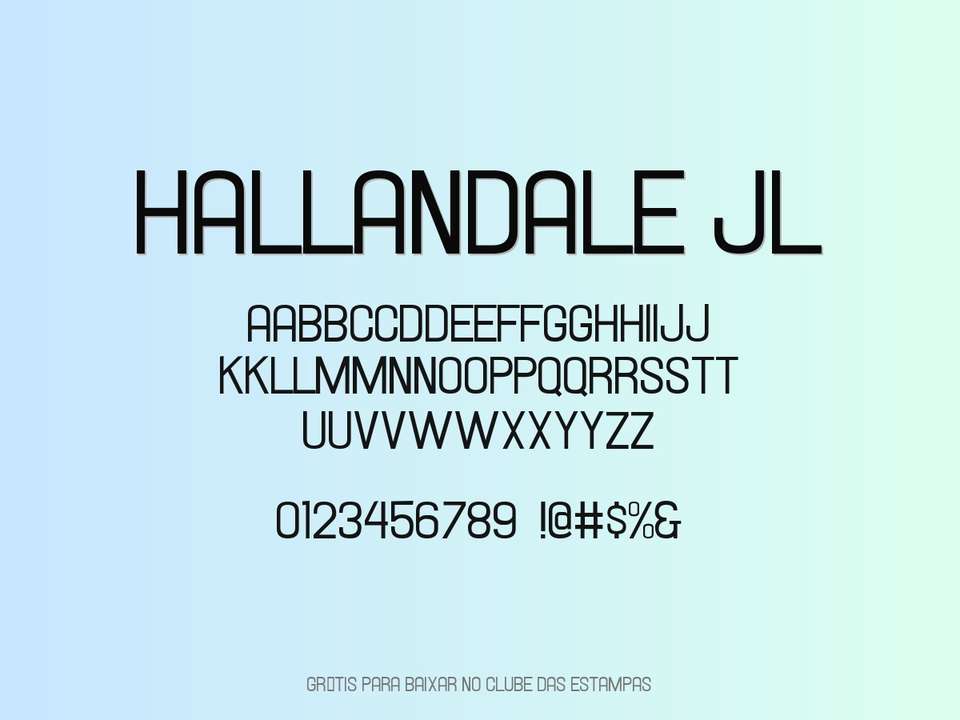Fonte Hallandale Jl Grátis Para Baixar