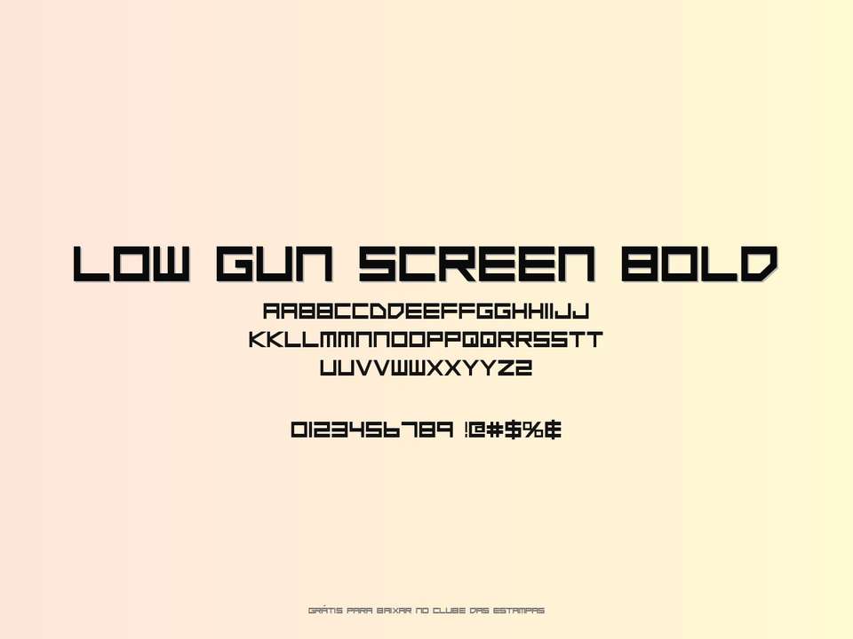 Fonte Low Gun Screen Bold Grátis Para Baixar