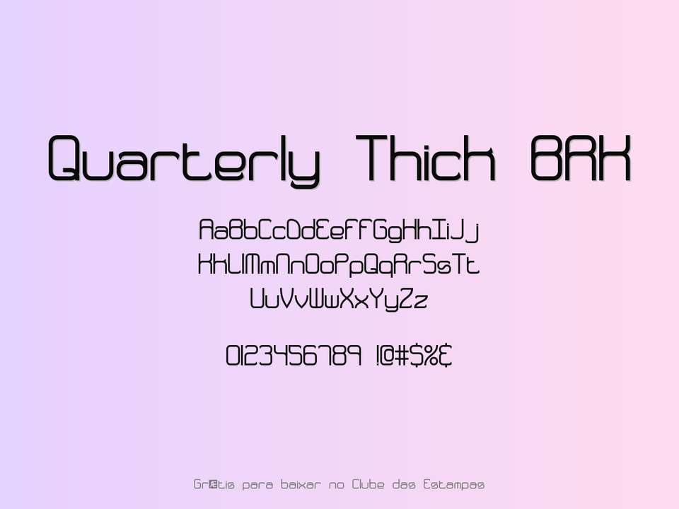 Fonte Quarterly Thick Brk Grátis Para Baixar