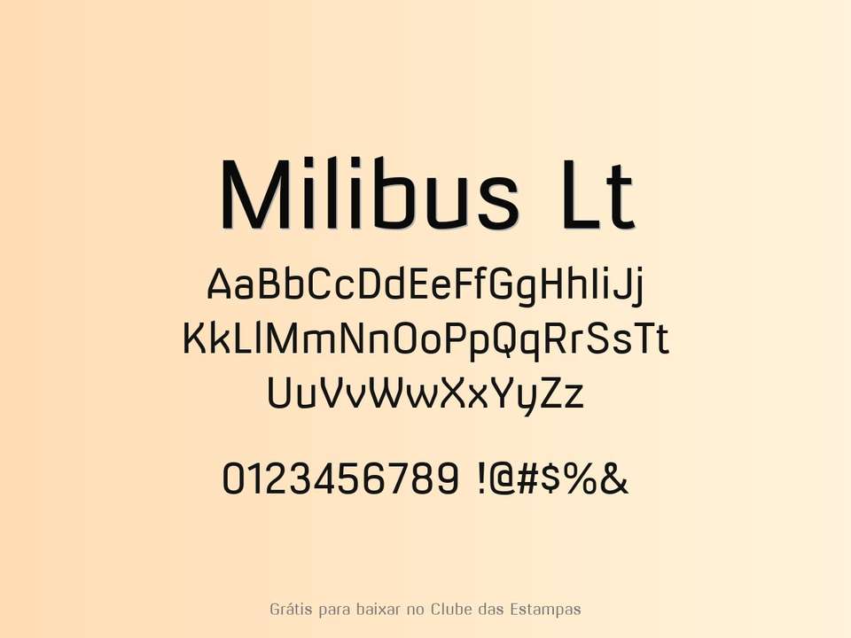 Fonte Milibus Lt Grátis Para Baixar