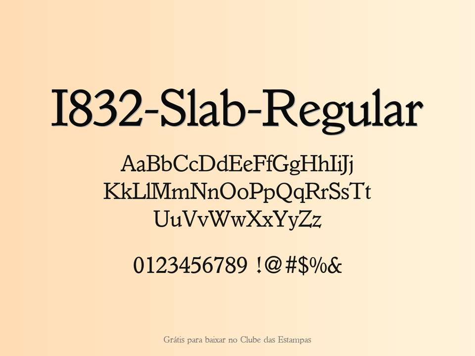 Fonte I832 Slab Regular Grátis Para Baixar