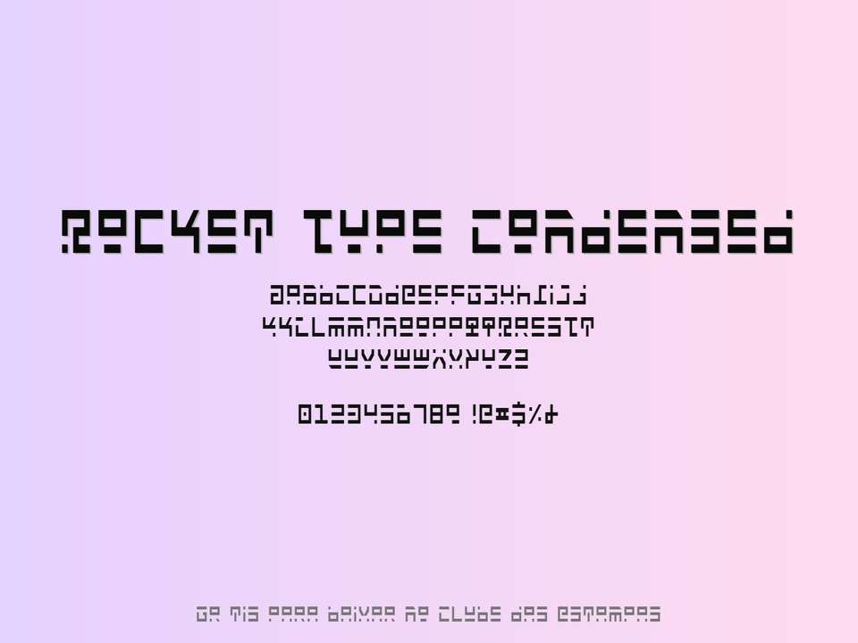 Fonte Rocket Type Condensed Grátis Para Baixar