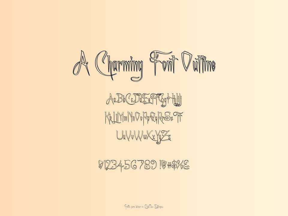 Fonte A Charming Font Outline Grátis Para Baixar