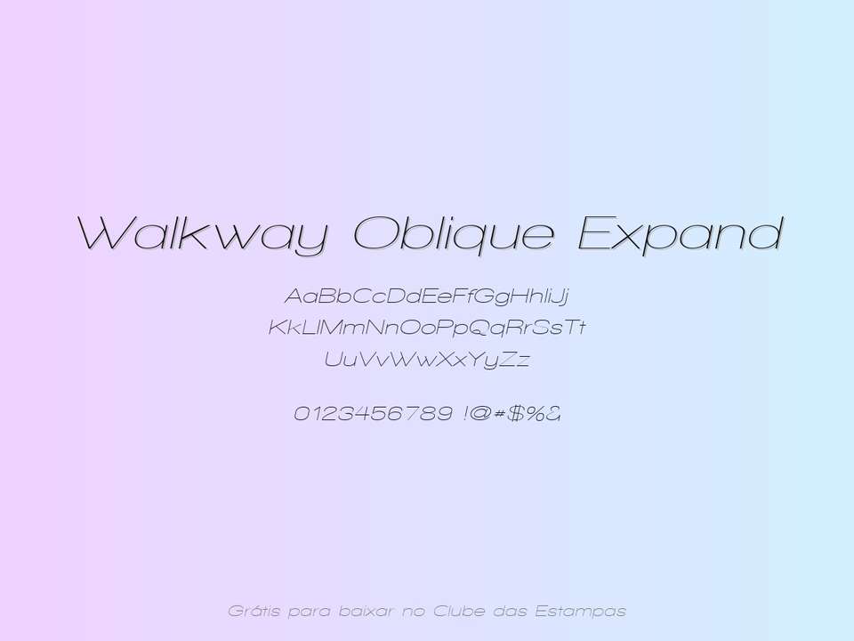 Fonte Walkway Oblique Expand Grátis Para Baixar