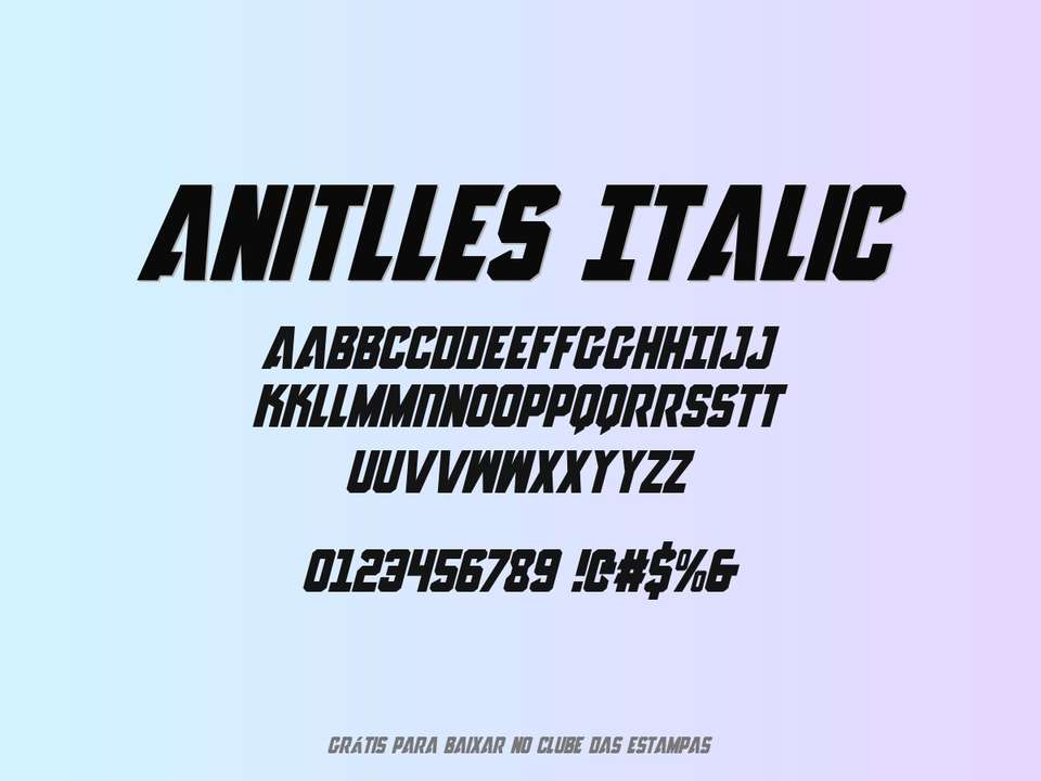 Fonte Anitlles Italic Grátis Para Baixar