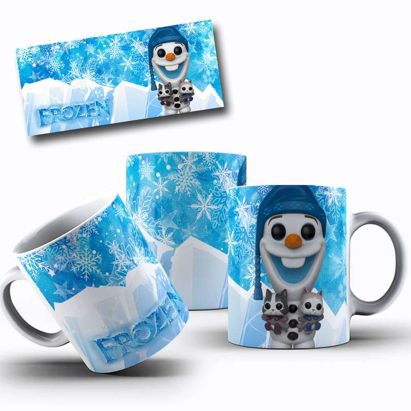 Arte Para Caneca Frozen Funko