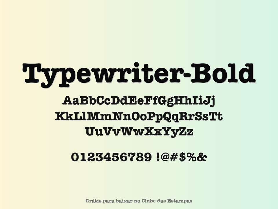 Fonte Typewriter Bold Grátis Para Baixar