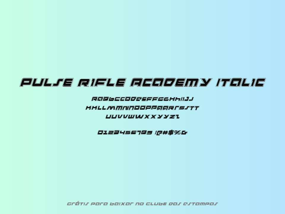 Fonte Pulse Rifle Academy Italic Grátis Para Baixar