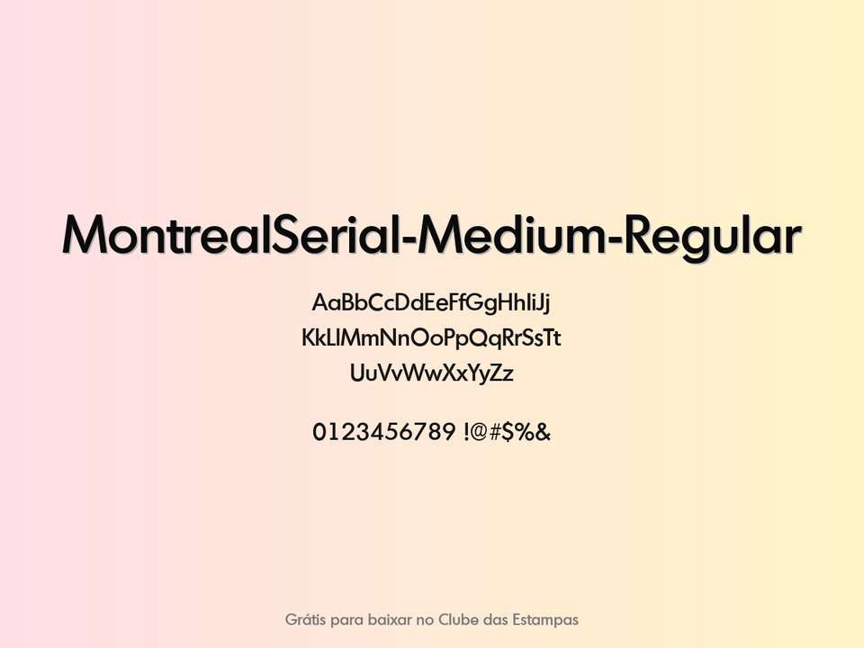 Fonte Montrealserial Medium Regular Grátis Para Baixar