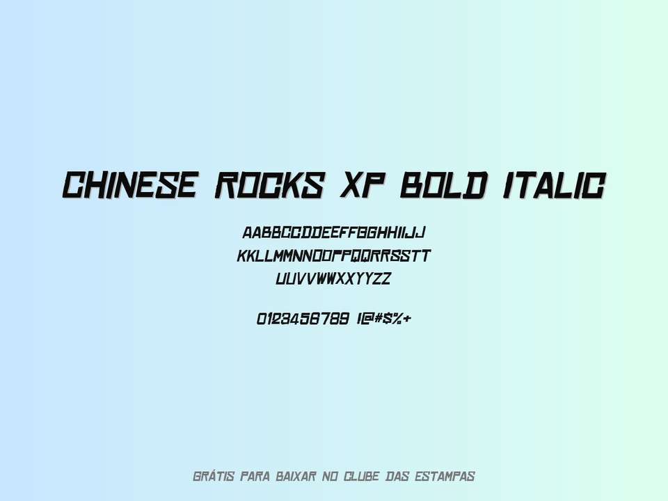 Fonte Chinese Rocks Xp Bold Italic Grátis Para Baixar