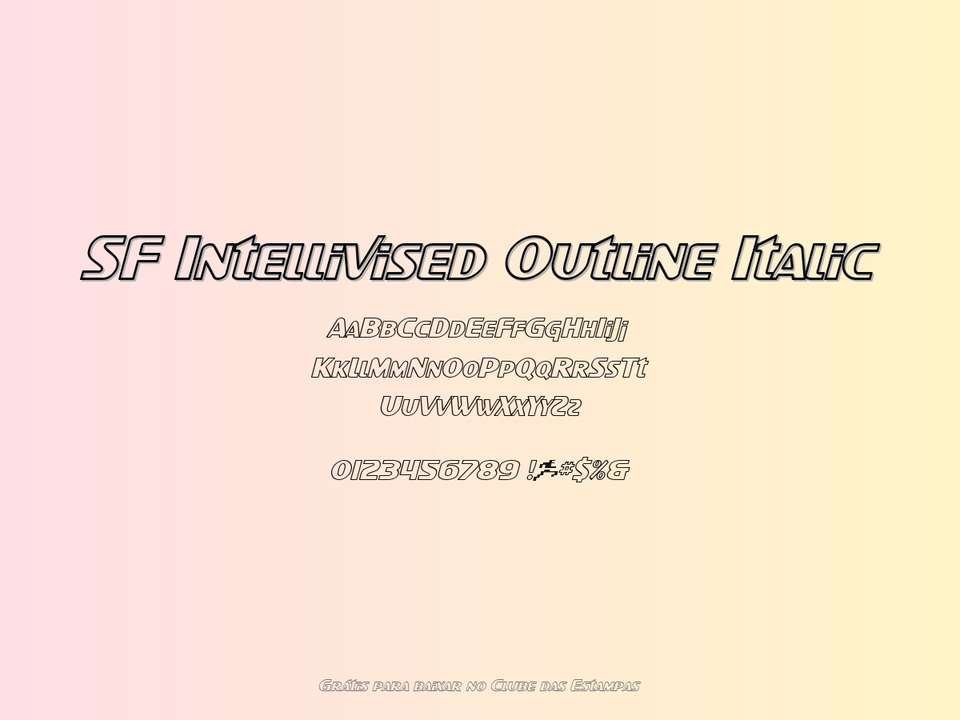 Fonte Sf Intellivised Outline Italic Grátis Para Baixar