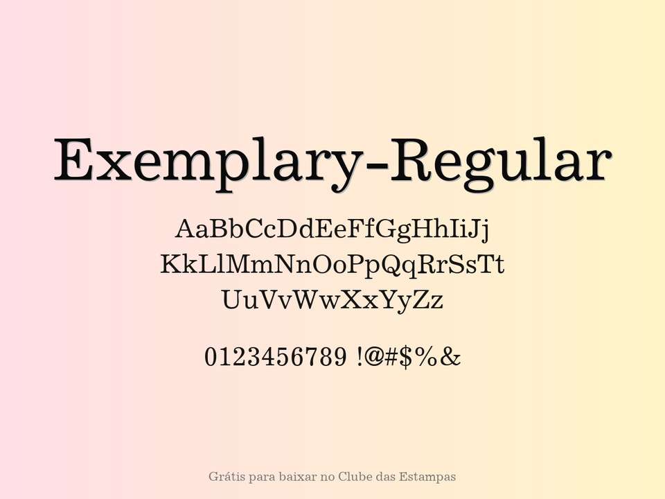 Fonte Exemplary Regular Grátis Para Baixar