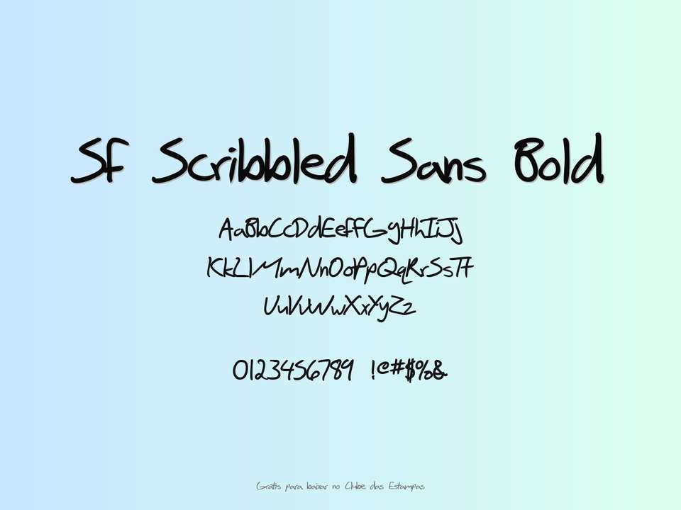 Fonte Sf Scribbled Sans Bold Grátis Para Baixar