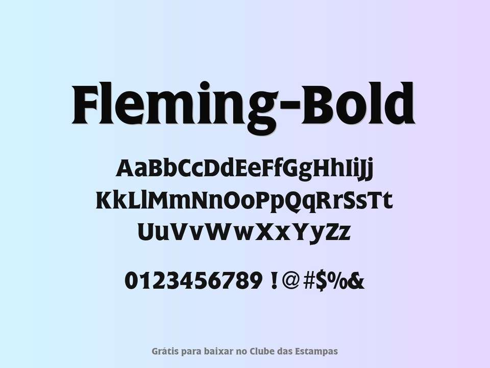 Fonte Fleming Bold Grátis Para Baixar