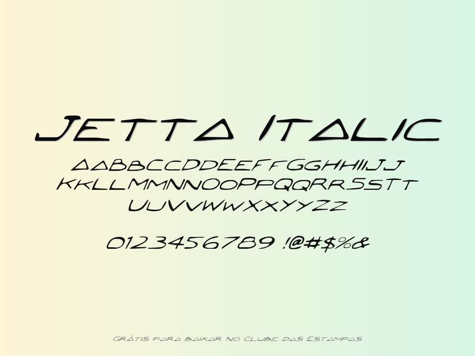 Fonte Jetta Italic Grátis Para Baixar