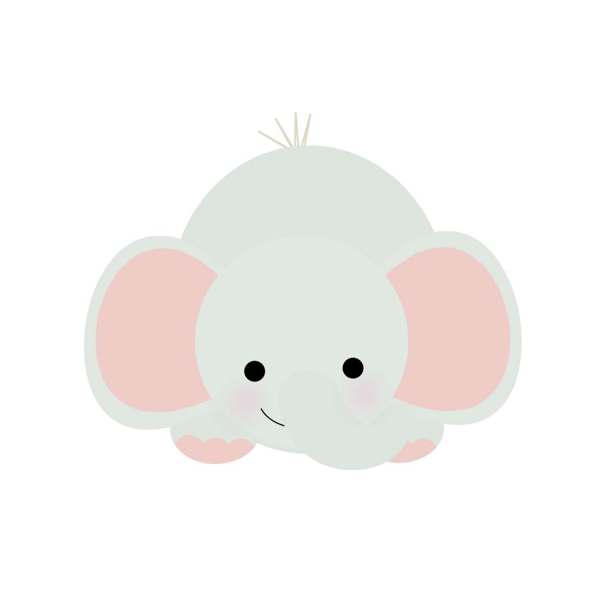 Elemento Elefante Cute Elefantinho Fofo Png (210)