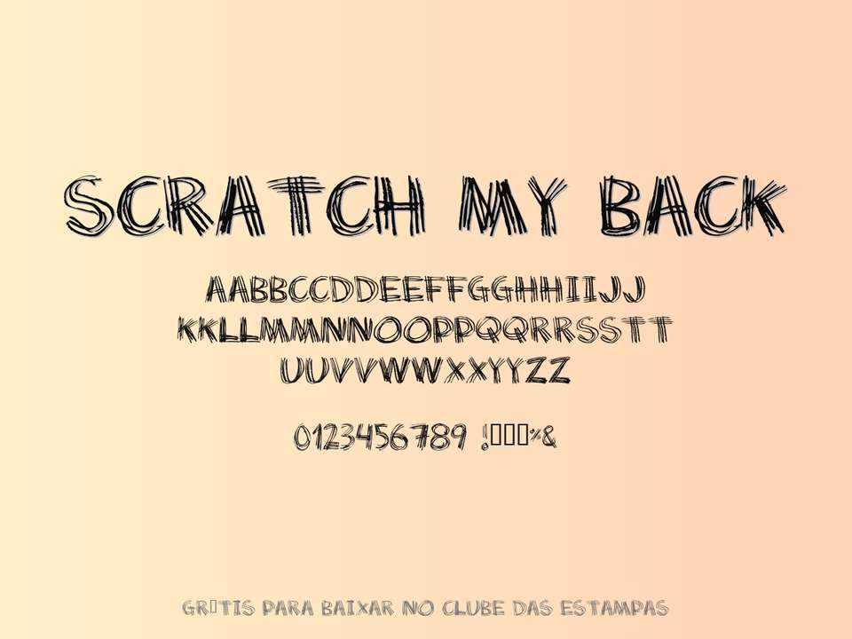 Fonte Scratch My Back Grátis Para Baixar