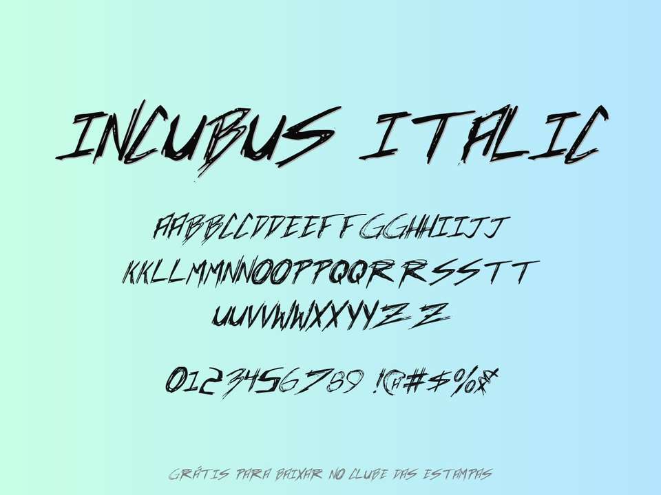 Fonte Incubus Italic Grátis Para Baixar