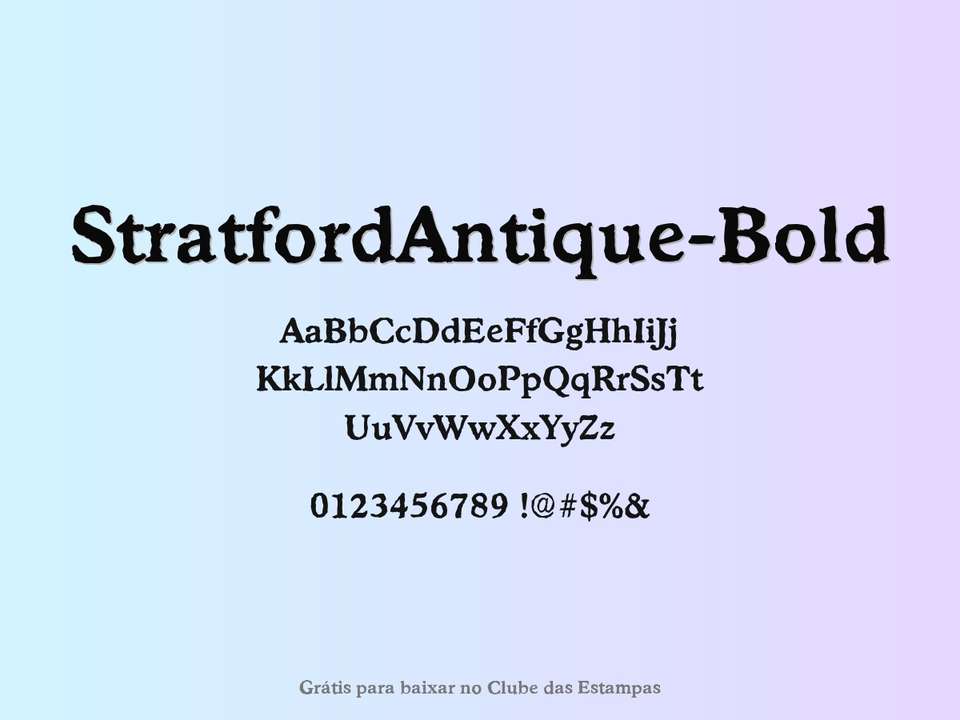 Fonte Stratfordantique Bold Grátis Para Baixar