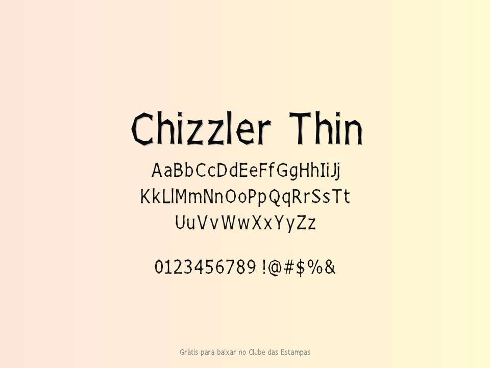 Fonte Chizzler Thin Grátis Para Baixar