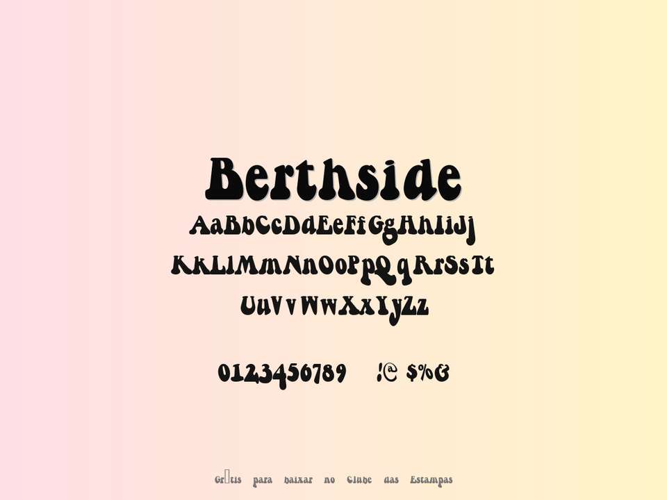 Fonte Berthside Grátis Para Baixar