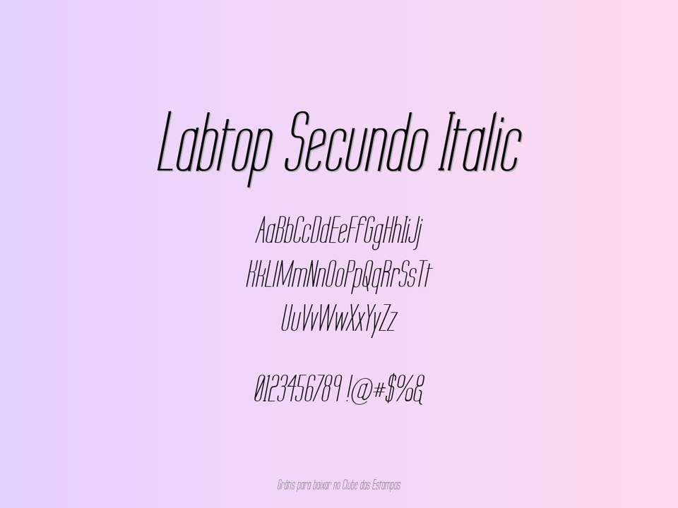 Fonte Labtop Secundo Italic Grátis Para Baixar