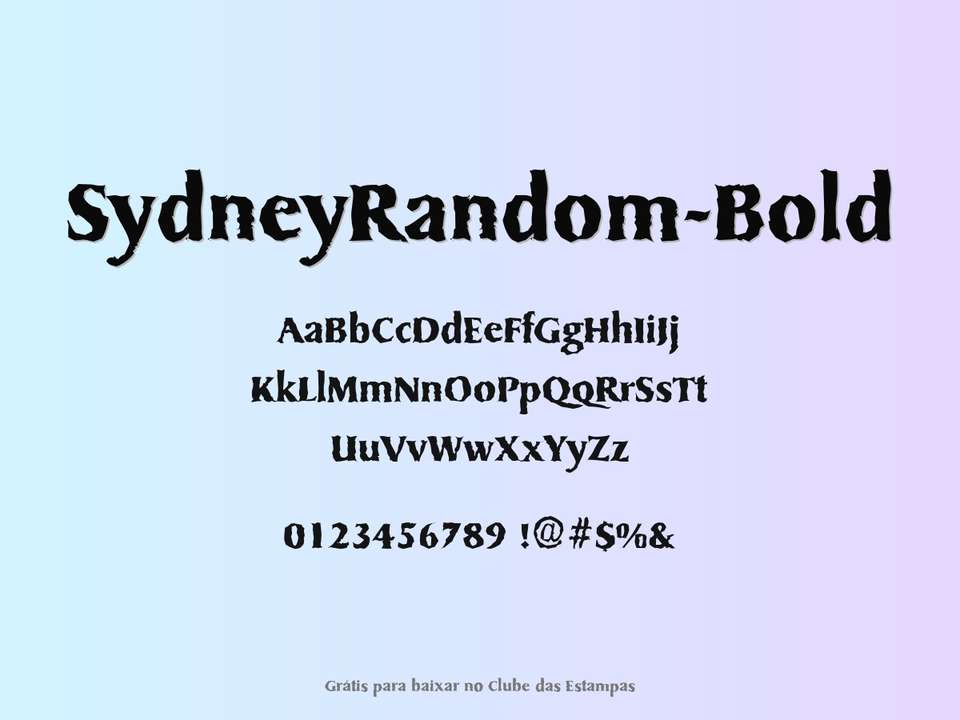 Fonte Sydneyrandom Bold Grátis Para Baixar