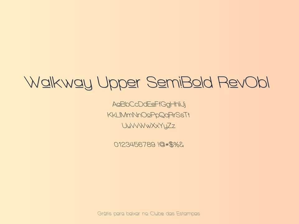 Fonte Walkway Upper Semibold Revobl Grátis Para Baixar