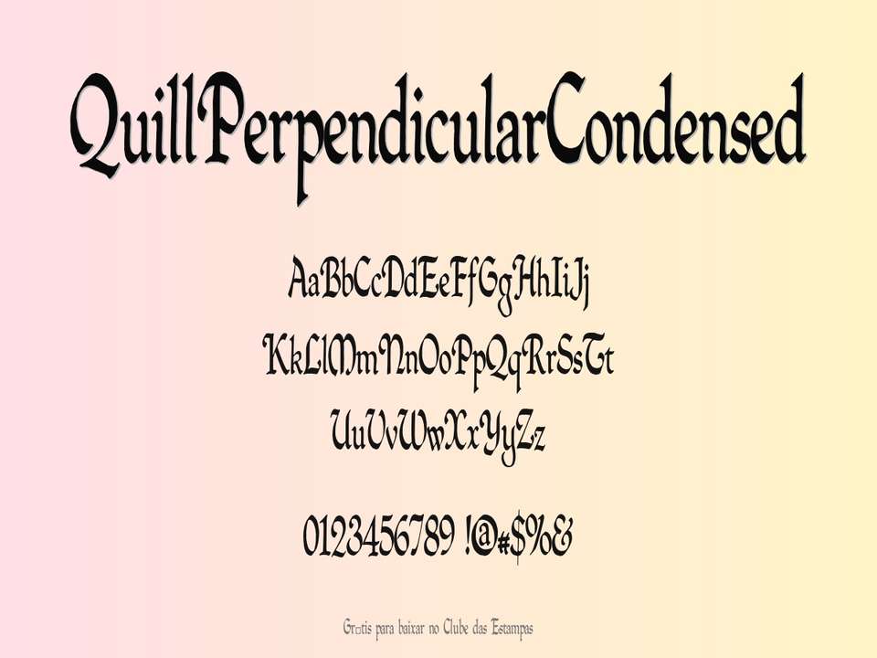 Fonte Quillperpendicularcondensed Grátis Para Baixar