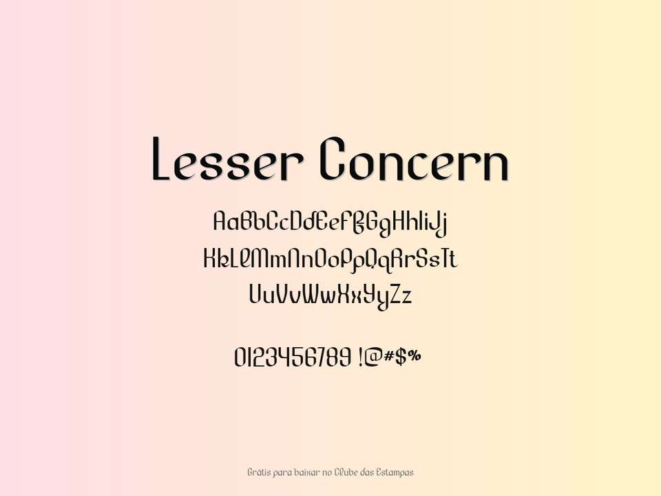 Fonte Lesser Concern Grátis Para Baixar