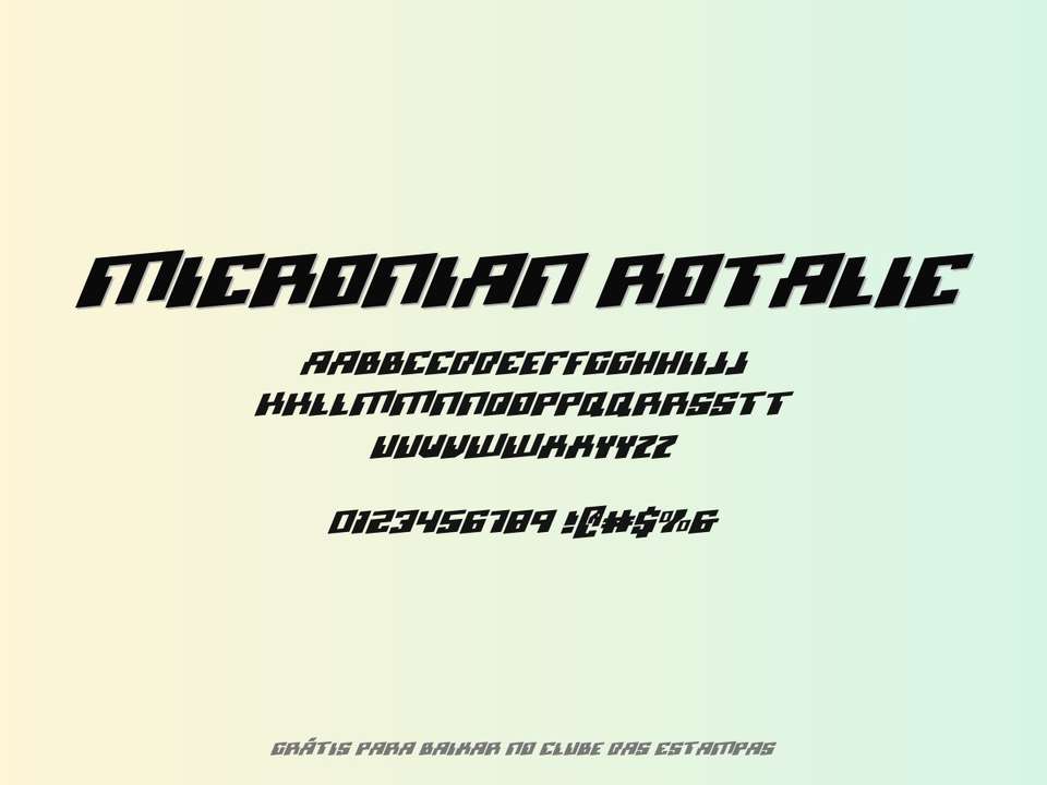 Fonte Micronian Rotalic Grátis Para Baixar