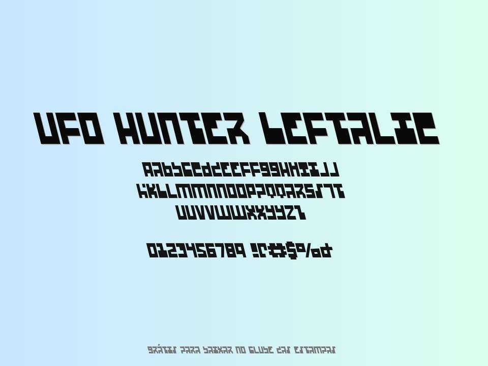 Fonte Ufo Hunter Leftalic Grátis Para Baixar