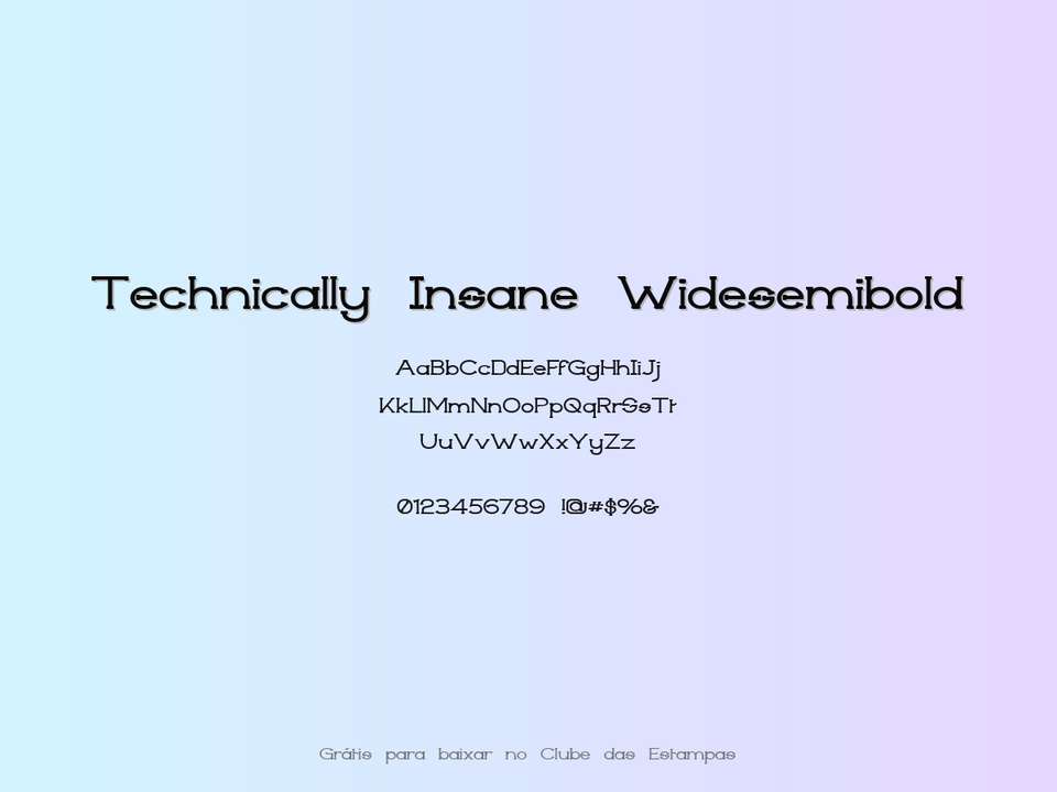 Fonte Technically Insane Widesemibold Grátis Para Baixar