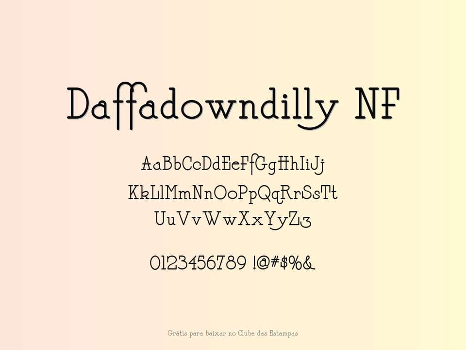 Fonte Daffadowndilly Nf Grátis Para Baixar