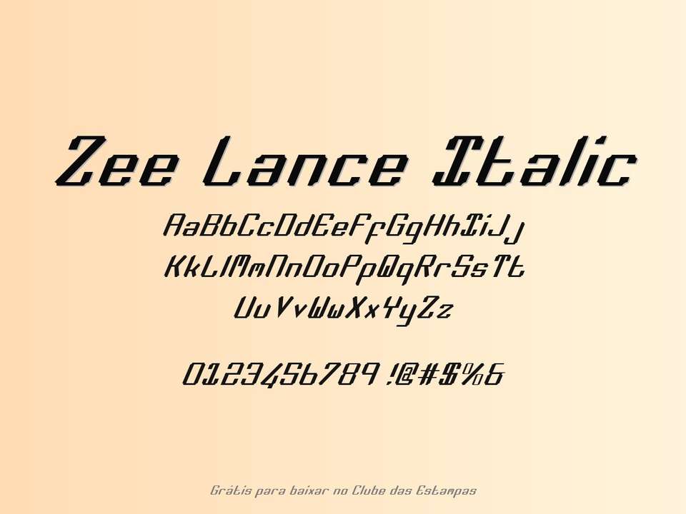 Fonte Zee Lance Italic Grátis Para Baixar