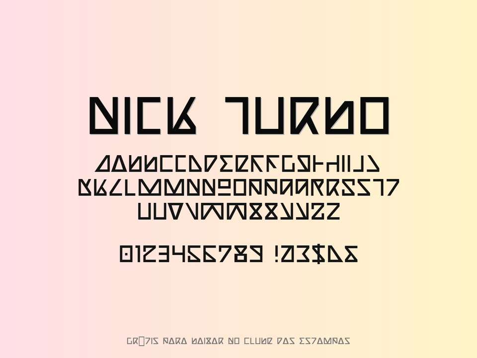 Fonte Nick Turbo Grátis Para Baixar