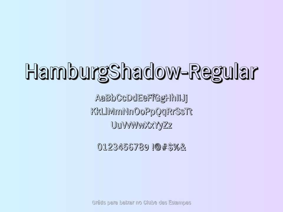 Fonte Hamburgshadow Regular Grátis Para Baixar