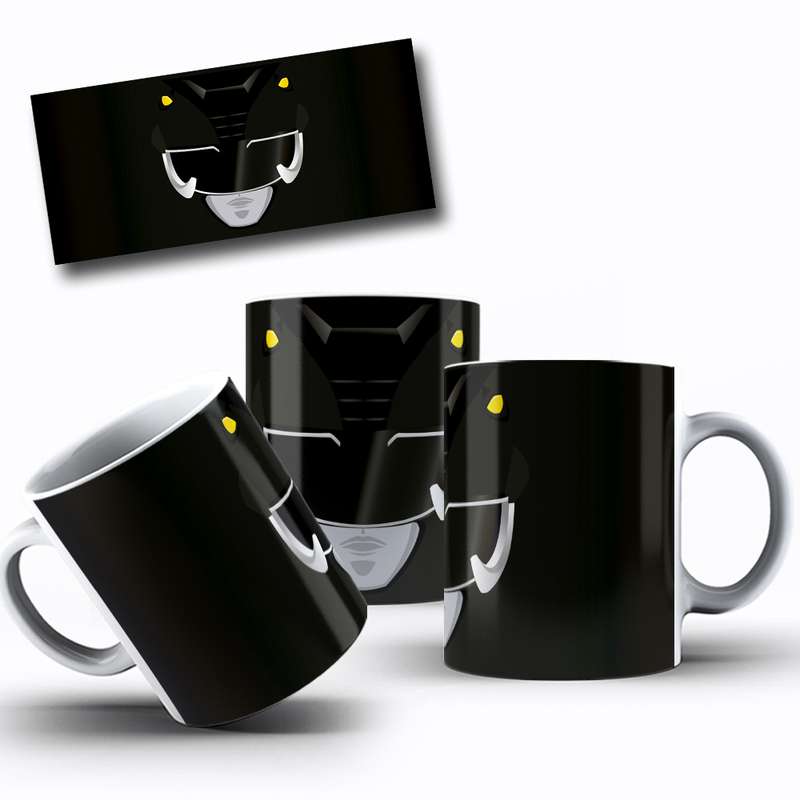 Arte Para Caneca Power Rangers Ranger Black 3