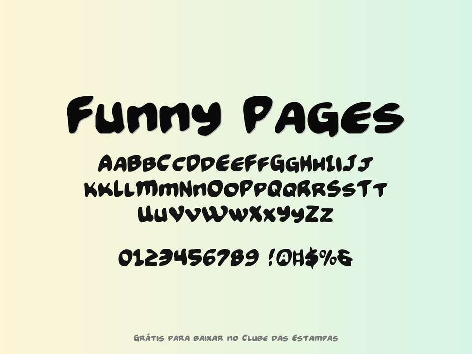 Fonte Funny Pages Grátis Para Baixar