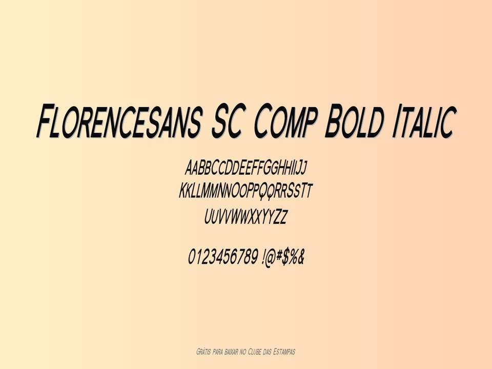 Fonte Florencesans Sc Comp Bold Italic Grátis Para Baixar