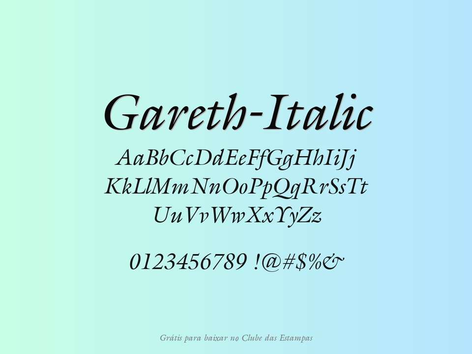 Fonte Gareth Italic Grátis Para Baixar