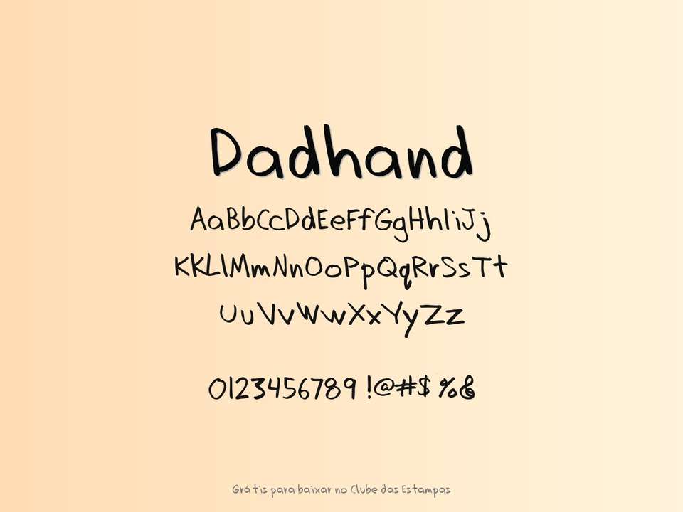 Fonte Dadhand Grátis Para Baixar