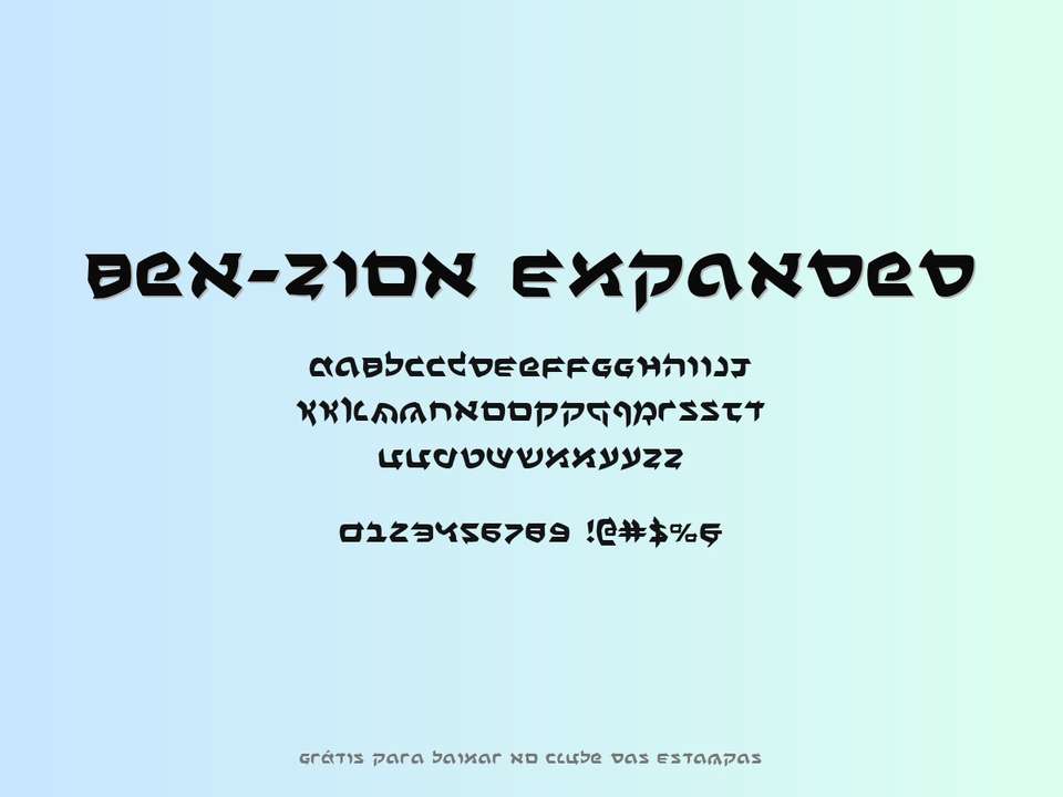 Fonte Ben Zion Expanded Grátis Para Baixar