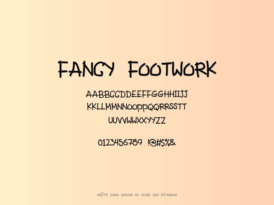 Fonte Fancy Footwork Grátis Para Baixar